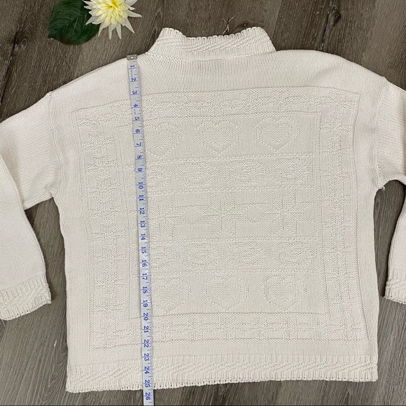Vintage 90's White Stag Mock-Neck Ivory Sweater - Picture 12 of 12
